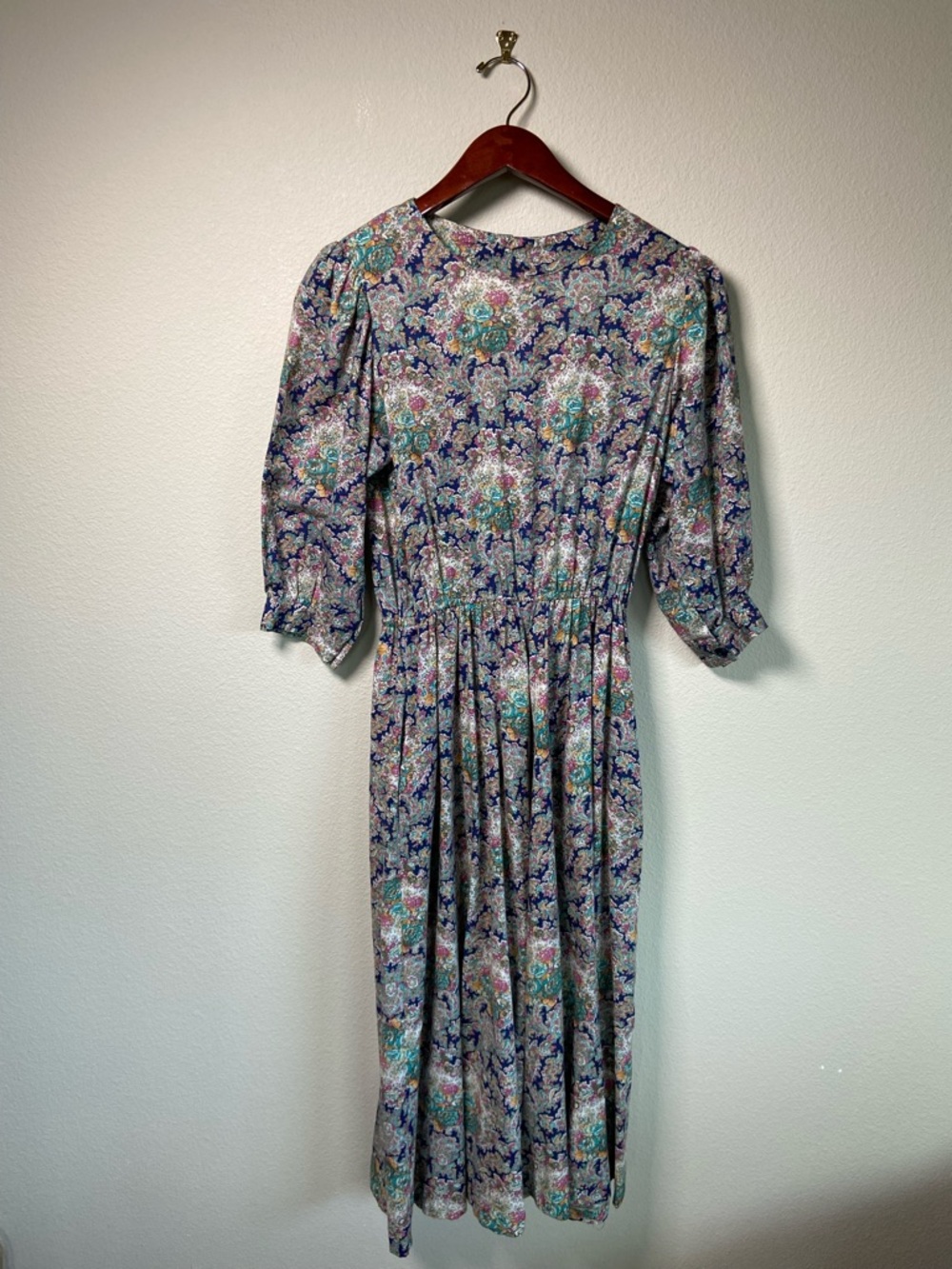 Lanz Vintage Paisley Midi Dress Medium